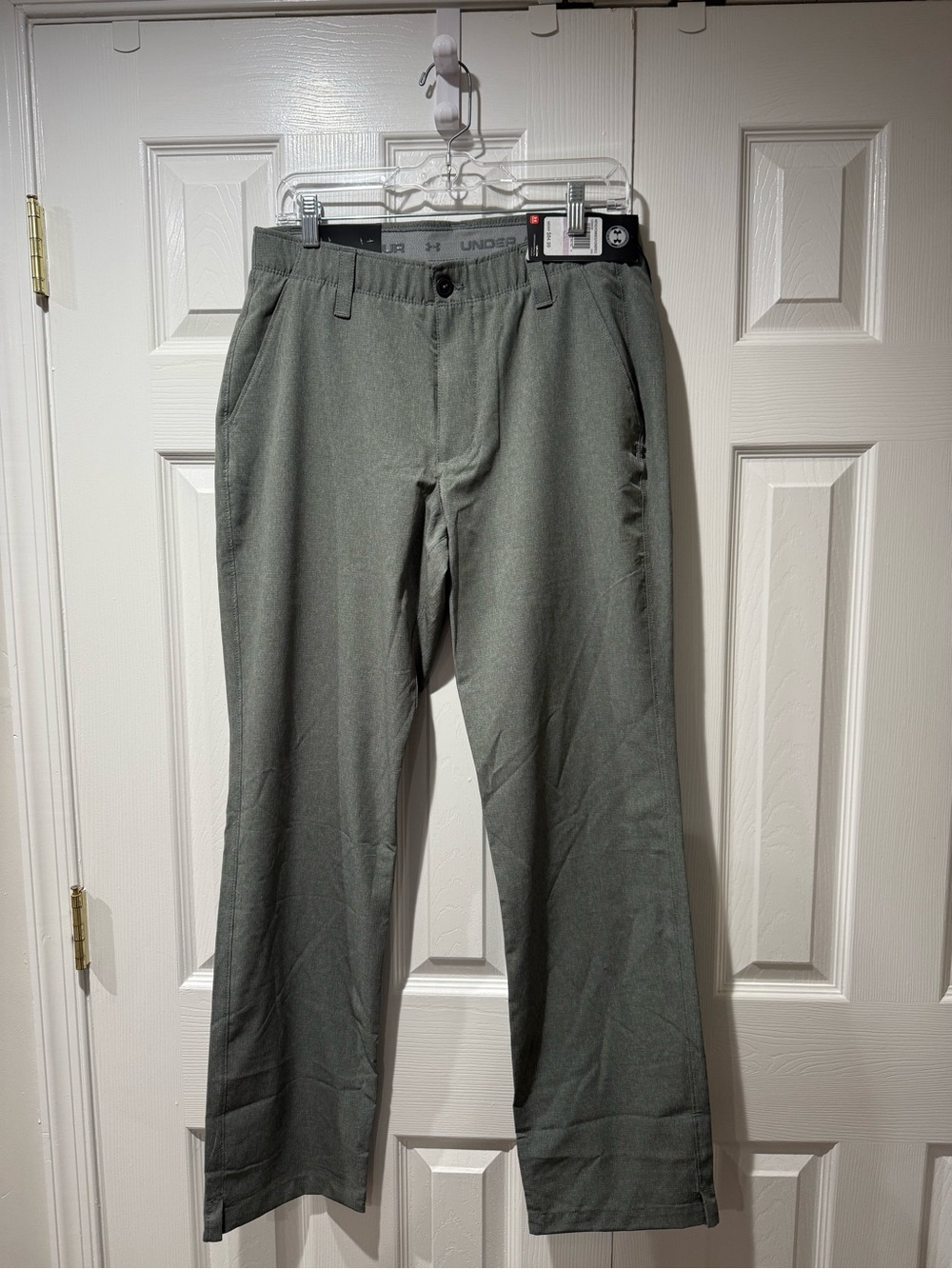 Under Armour Men's Olive Gray Chino Straight-Leg Golf Pants